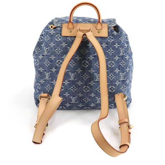 Louis Vuitton Monogram Denim Sac GM Backpack Rucksack Blue - Picture 2 of 10